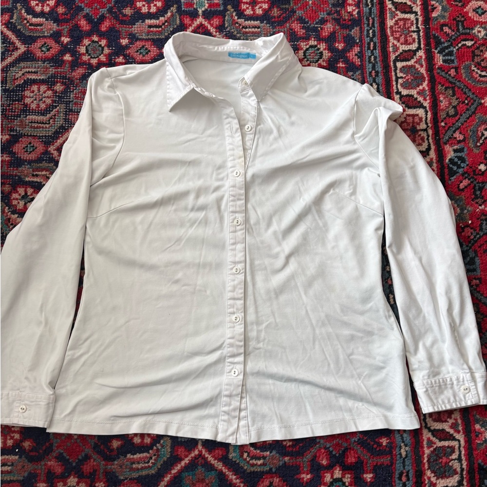 Classic White Button Up Shirt J McGlaughlin size Large
Preppy